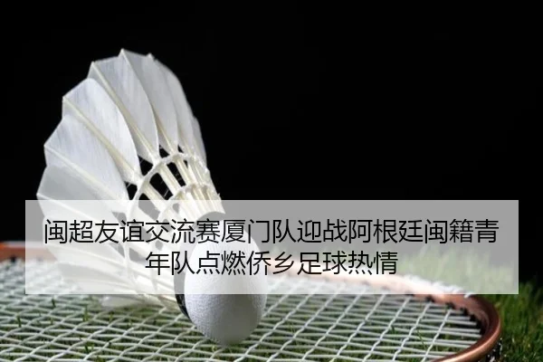闽超友谊交流赛厦门队迎战阿根廷闽籍青年队点燃侨乡足球热情